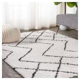 Inca Moroccan Diamond Rug 8x10 Beige/Gray