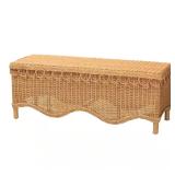 Erla Light Honey Rattan Accent Bench 47.6 in.