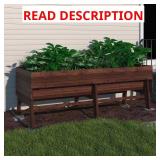 VEIKOUS Cedar Raised Garden Bed with Liner