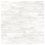 Arctic White Ledger Panel 6x24 Splitface Tile