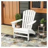 Grant Park White Plastic Adirondack Chair (1)