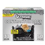 33 gal Short Contractor Bags with Flaps (50)
