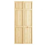 30 in. x 80 in. 6-Panel Pine Bi-fold Door