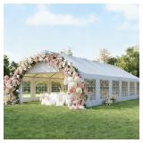 Sizzim 20x40 White Outdoor Tent with Frame
