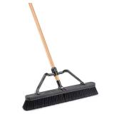 24 in. Industrial Push Broom, 60 in Handle