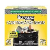 Ultrasac 42 gal Heavy Duty Bags, Black