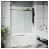 Luca 56-60 in Sliding Frameless Tub Door