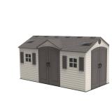 15 ft x 8 ft Resin Double Door Shed