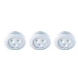 3 in. Round White LED Puck Light (3-Pack)