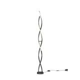 Swirl 59" Matte Black LED Floor Lamp, 1-Light
