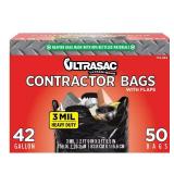 Ultrasac 42-Gal Contractor Bags (50)