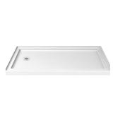 SlimLine 60x32 Shower Pan, White LH Drain