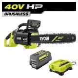 40V HP Brushless 20 in Chainsaw w Charger