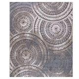StyleWell Spiral Medallion Rug, 7x9, Gray