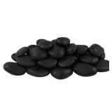 20 lb Grade A Black Polished Pebbles 1 2 in