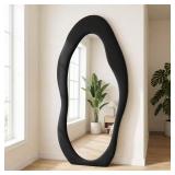 Morden Black 30x71 Fram... Cloud Mirror