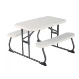 33 in. Almond Folding Picnic Table 4