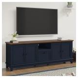 Navy TV Stand 72" w/ Cabinet Top (Box 1 of 2 Only