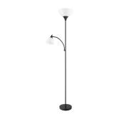 Hampton Bay 70 in. Black Torchiere Lamp