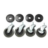 4 in. Industrial Casters with Bumper (4-Pack)