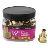 Brass PEX-B Barb x 1/2" Female Adapter (25)