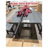 " LOT SALE" UMBRELLA W/ TABLE