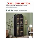 Chantelle Modern Arched Bookshelf with Doors