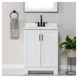Oakley 25 in. Single Sink White Bath Vanity NO TO