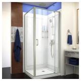 Flex 32x32 Corner Pivot Shower Kit Ni