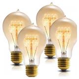 60W Vintage A19 Dimmable Bulb 4-Pack