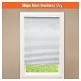 White Cordless Vinyl Mini Blinds, 1" Slats