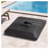 4-Piece 220 lb HDPE Umbrella Base Black