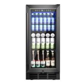 15 in. Single Zone Beverage Cooler Black
