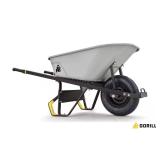 Gorilla 6 cu ft PRO Wheelbarrow, Steel Braces