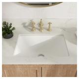 18x13 in. Undermount Sink, White