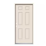 32x80 6-Panel Steel Front Door, R-Inswing