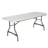 72 in. White Folding Utility Table