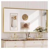 Aluminum Wall Mount Vanity Mirror, Gold