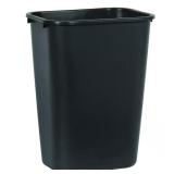 10.38 Gal. Black Rectangular Trash Can