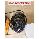 large coil of heavy-duty black electrical cable