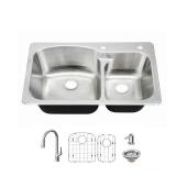 Glacier Bay 33-in Drop-In Sink with Faucet