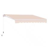 12 ft W x 10 ft D Manual Awnings Beige