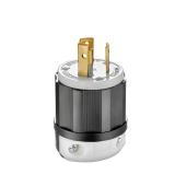30A 125V Locking Plug, Black/White 2611-CS