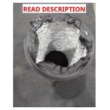 flexible aluminum duct hose with a black PVC