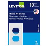 Leviton White 1-Gang Thermoset Wall Plate 10pc