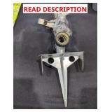 Brass impact sprinkler on zinc spike base