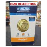 Deadbolt bright brass
