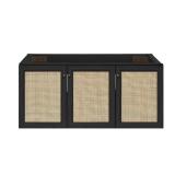 Classe 48 in. Wall-Mount Vanity, Black Oak