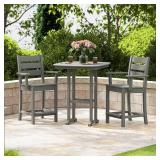 Grant Park 3-Piece Counter Set in Slate Grey
