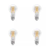 60W A19 Dimmable LED Filament Bulbs (4-Pack)